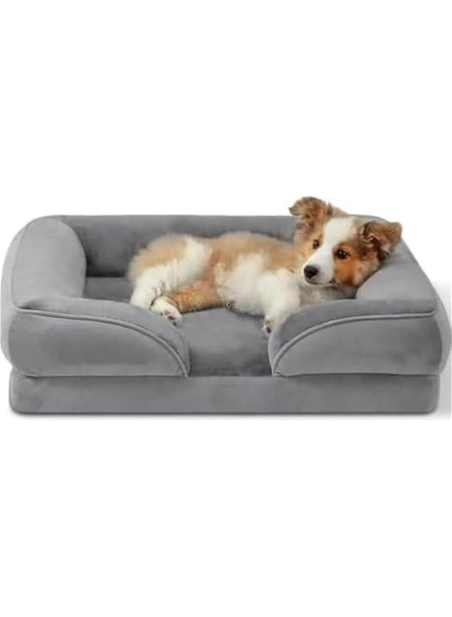 هوكور سرير للكلاب المتوسطة من ساب وولف - سرير اريكة للكلاب مقاوم للماء مقاس متوسط، سرير اريكة من الفوم الداعم للحيوانات الاليفة مع غطاء قابل للازالة والغسل وبطانة مقاومة للماء وقاعدة مضادة للانزلاق - Image 1
