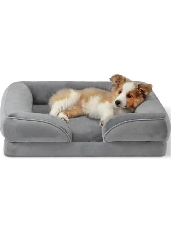 هوكور سرير للكلاب المتوسطة من ساب وولف - سرير اريكة للكلاب مقاوم للماء مقاس متوسط، سرير اريكة من الفوم الداعم للحيوانات الاليفة مع غطاء قابل للازالة والغسل وبطانة مقاومة للماء وقاعدة مضادة للانزلاق - Image 2