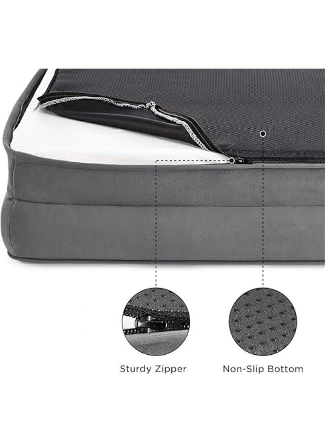 هوكور سرير للكلاب المتوسطة من ساب وولف - سرير اريكة للكلاب مقاوم للماء مقاس متوسط، سرير اريكة من الفوم الداعم للحيوانات الاليفة مع غطاء قابل للازالة والغسل وبطانة مقاومة للماء وقاعدة مضادة للانزلاق - Image 5