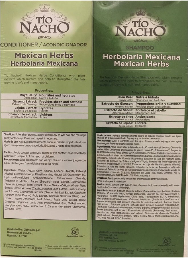 Tio Nacho Mexican Herbs Shampoo And Conditioner Twin Pack (2 Pack 14 Fl. Oz. Each)  - Image 3
