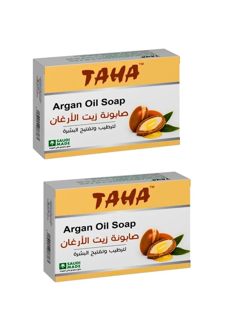 طه قطعتين من صابونة زيت الأرغان من طه - 125 جم