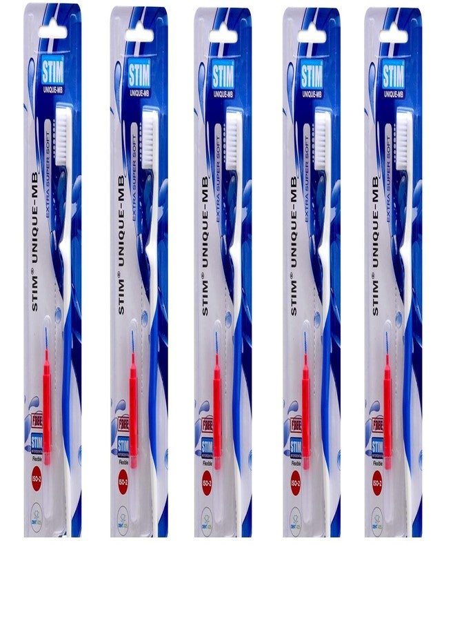 Stim Unique MB Brush Dentaids Toothbrush (Pack of 5) Dental floss - Image 1