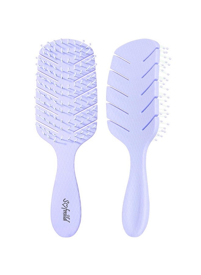 Sofmild Hair Brush Curved Vented Paddle Detangle Brush For Faster Blow Drying Soft Flexible Bristles Glide Thru Tangles With Ease Detangling Styling Hair Brushes For Women Curly Thick Wet Hair - Image 1