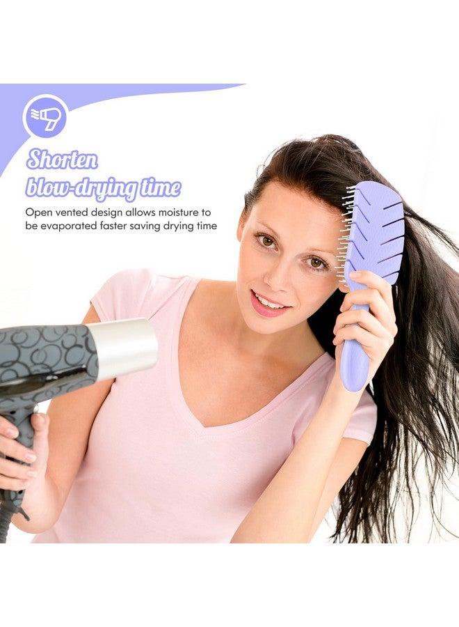 Sofmild Hair Brush Curved Vented Paddle Detangle Brush For Faster Blow Drying Soft Flexible Bristles Glide Thru Tangles With Ease Detangling Styling Hair Brushes For Women Curly Thick Wet Hair - Image 5