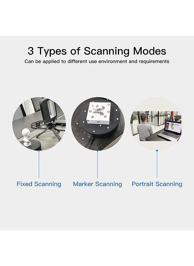 Generic - Sense Pro Handheld Mobile 3D Scanner Portable 3D Modeling Scanner High Precision Accuracy 0.3mm Support OBJ/STL/PLY Output for 3D Printing Industrial Design Modeling - Image 1