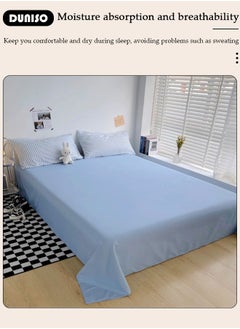 DUNISO 4 Packs Bed Sheet Sets, Soft Cotton Sheets Including Fitted Sheet Quilt Cover and 2 Pillowcases, Breathable Quilt Set for Wrinkle and Anti Pilling, Comfortable Bedding Set for Bedroom and Guest Room  - Image 5