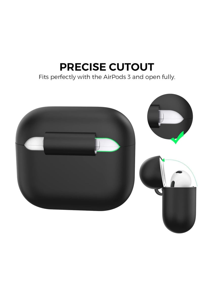 AirPods 3 Case Cover, Silicone Protective Accessories Skin with Keychain Compatible with Apple AirPod 3rd Generation for Women Girl, - Image 2