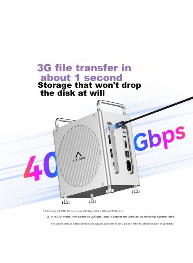 Acasis Compatible With Macmini M4 Expansion Dock, Hard Drive Enclosure, 40gbps Transfer, Dual Dp Screen Mirroring, 16tb Capacity Expansion, Compatible With M4/m4pro Host, Compatible With Thunderbolt 4/5 Interface, M002pro - Image 1