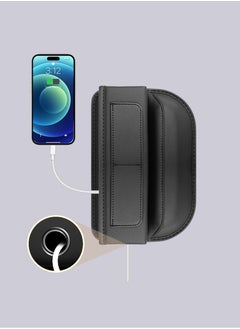 Jourvent Leather Car Seat Gap Storage Box, Multifunctional Organizer for Phone, Glasses, Keys, and Cards, Front and Passenger Seat Storage Bag, （Black）  - Image 5