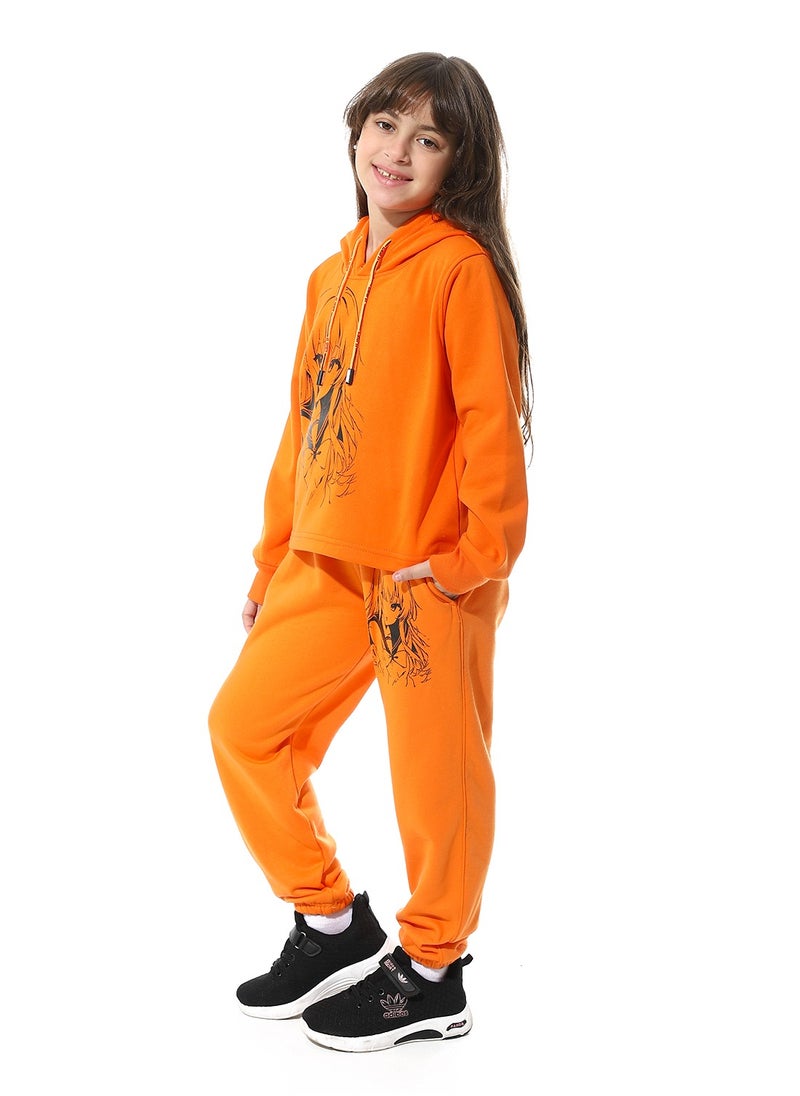Caesar - Printed Girls Meleton Training Suit - Image 1