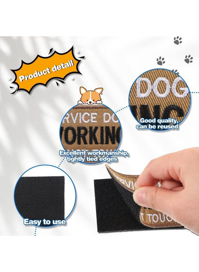 Mtlee 16 Pieces Service Dog Patch Do Not Pet Patch Ask to Pet Patch Removable Embroidery Tactical Patches with Hook and Loop American Flag Patches for Dog Harness Vest Collar - Image 3