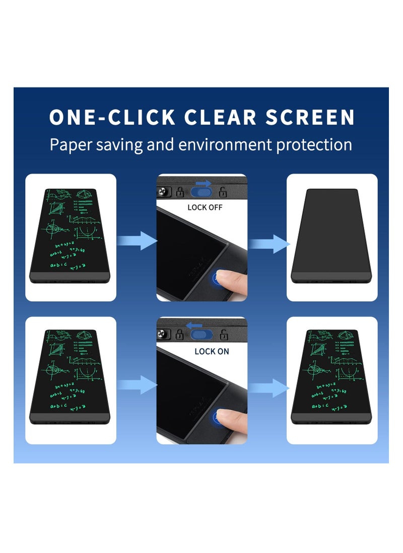 Y&D - LCD Writing Tablet Electronic Black Handwriting Board Full Screen Erasable Graphics Tablet for Kids Drafting Taking Notes and Leaving Message 6.5 Inches - Image 1