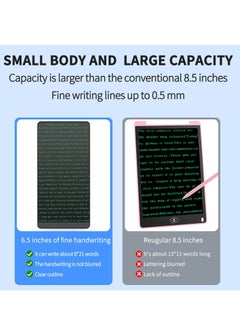 Y&D LCD Writing Tablet Electronic Black Handwriting Board Full Screen Erasable Graphics Tablet for Kids Drafting Taking Notes and Leaving Message 6.5 Inches  - Image 4