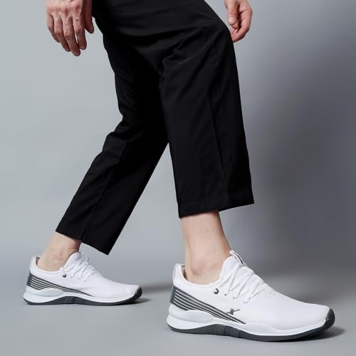 SPARX Men's White Grey Shoes for Trekking Hiking & Walking with Mesh EVA (SX0614GWHGY0009) - Image 3