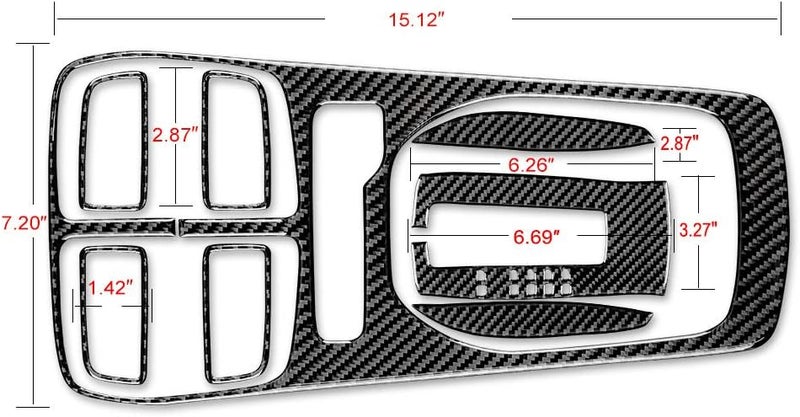 AIRSPEED Carbon Fiber Center Console Gear Shift Panel Cover Sticker for Chevrolet Camaro 2010-2015 - Image 2