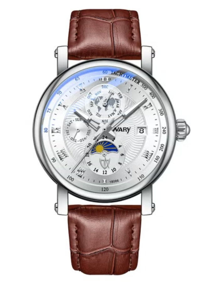 NARY Men's Fashionable Business Waterproof Fully Automatic Mechanical Watch - Image 1