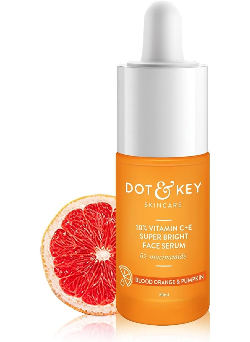 DOT & KEY Dot&Key 10% Vitamin C + E 5% Niacinamide Serum|Vitamin C Serum For Glowing Skin Fades Pigmentation & Dark Spots|Vit C Serum With Blood Orange & Pumpkin For Uneven & Dull Skin,All Skin Types 30Ml - Image 1