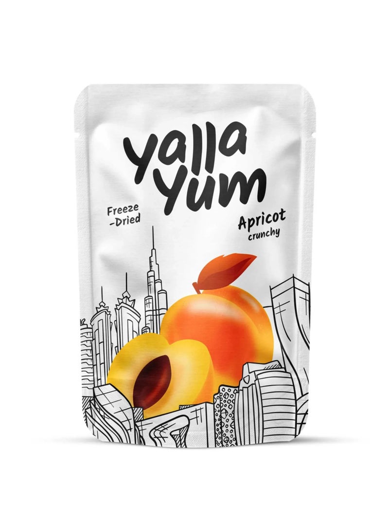 YallaYum Freeze-Dried Apricot, 40g | 100% Fruit, Non-GMO, No Added Sugar, Gluten-Free,No Additives Added, Vegan, Made From 368g Fresh Apricot | Healthy Snack for On-the-Go - Image 1