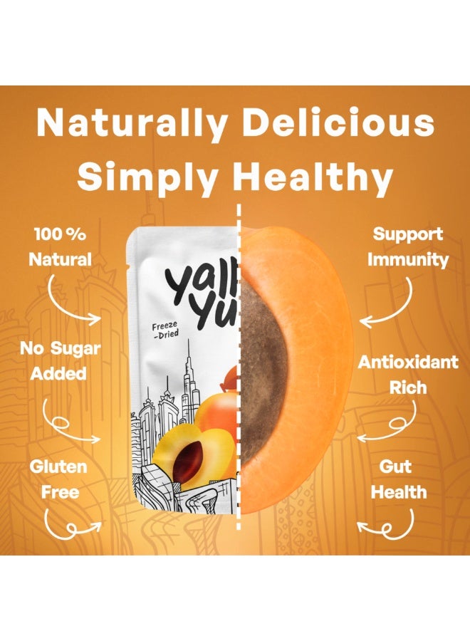 YallaYum Freeze-Dried Apricot, 40g | 100% Fruit, Non-GMO, No Added Sugar, Gluten-Free,No Additives Added, Vegan, Made From 368g Fresh Apricot | Healthy Snack for On-the-Go - Image 2