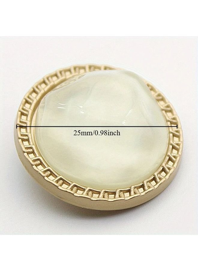 Black Round Vintage Metal Shank Buttons For DIY Crafts Sewing Embellishments - Image 3