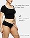 STRAWBERRY WEEKS LEAKPROOF20 Seamless Mid Waist Brief Period Underwear for Women and Teens Period Panties Holds 6 Tampons Leak Proof Incontinence Underwear LXL Black - Image 4