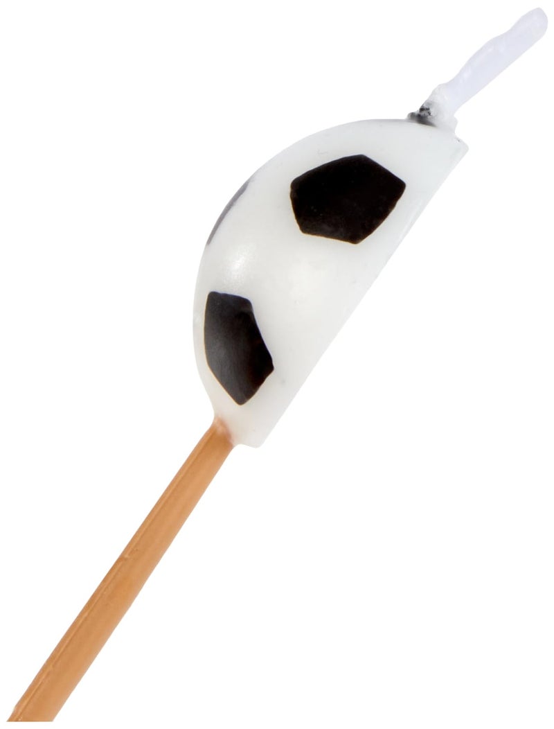 Unique Soccer-Themed Birthday Candles (Pack Of 6) - Black & White Wax Candles On Wooden Picks - Ideal For Sports Fans Celebrations - Image 5