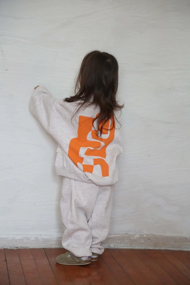 Ohlala Koala Orange Back Printed Kids Tracksuit