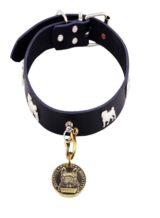 SRI Emily Pets Brass Round Shape Dog Print Collar Tag Cum Collar Charm for Dog & Puppy - Image 3