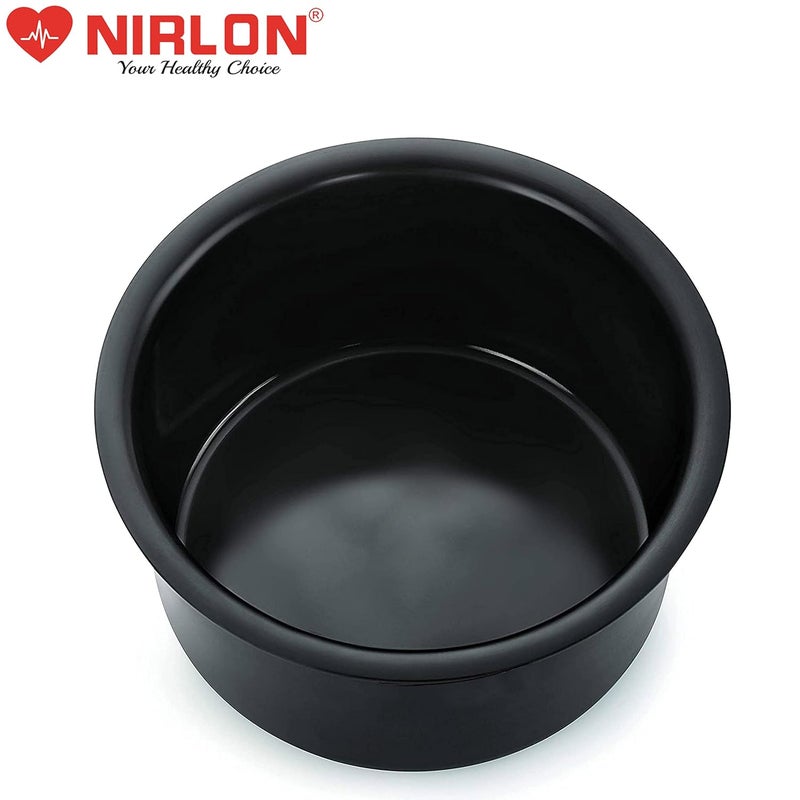 Nirlon وعاء طهي نيرلون مؤكسد صلب / متوافق مع موقد الغاز - 3 لتر (أسود) - Image 4