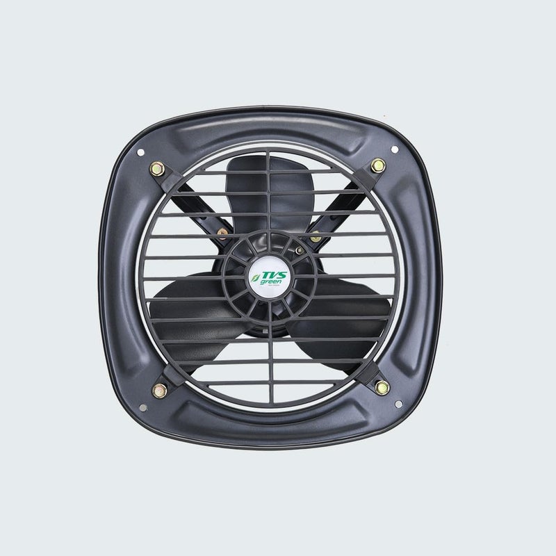TVS GREEN VentMax 9 Metal Exhaust Fan 225mm | High Speed 2350 RPM|Super Suction 1250 m³/hr | Rust Proof Wire Guards|Low Voltage Operation | Durable Metal Body | Grey|3-Year Warranty - Image 4