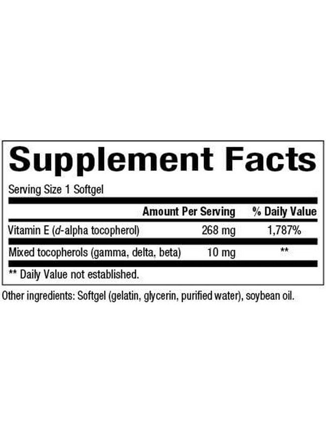 Natural Factors, Mixed Vitamin E 400 IU, Antioxidant Support for Cardiovascular and General Health, 180 softgels (180 servings)