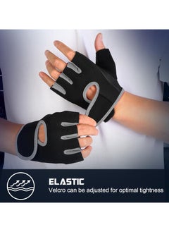 PYC Workout Gloves - Weight Lifting Gloves for Men and Women, Breathable Half Finger Exercise Gloves for Weight Training, Pull Up, Gym Fitness, Home Work Out  - Image 3