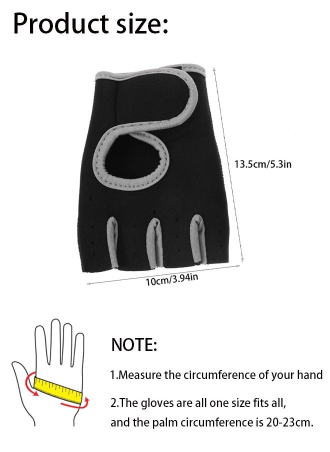 PYC Workout Gloves - Weight Lifting Gloves for Men and Women, Breathable Half Finger Exercise Gloves for Weight Training, Pull Up, Gym Fitness, Home Work Out  - Image 4