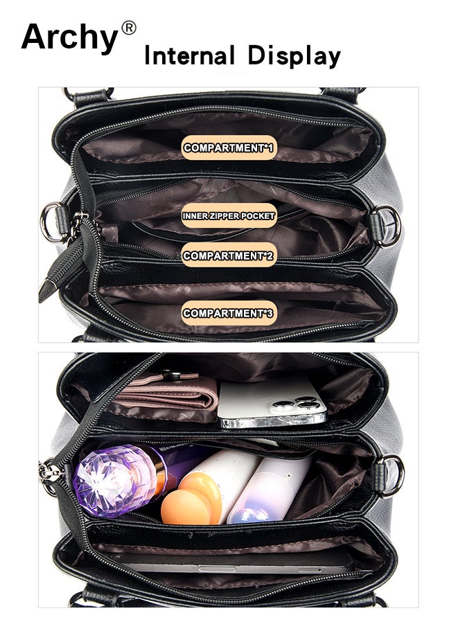 Archy Women's Crossbody Shoulder Bag - Stylish & Spacious with Multiple Pockets, Durable & Lightweight for Work & Travel - Image 4