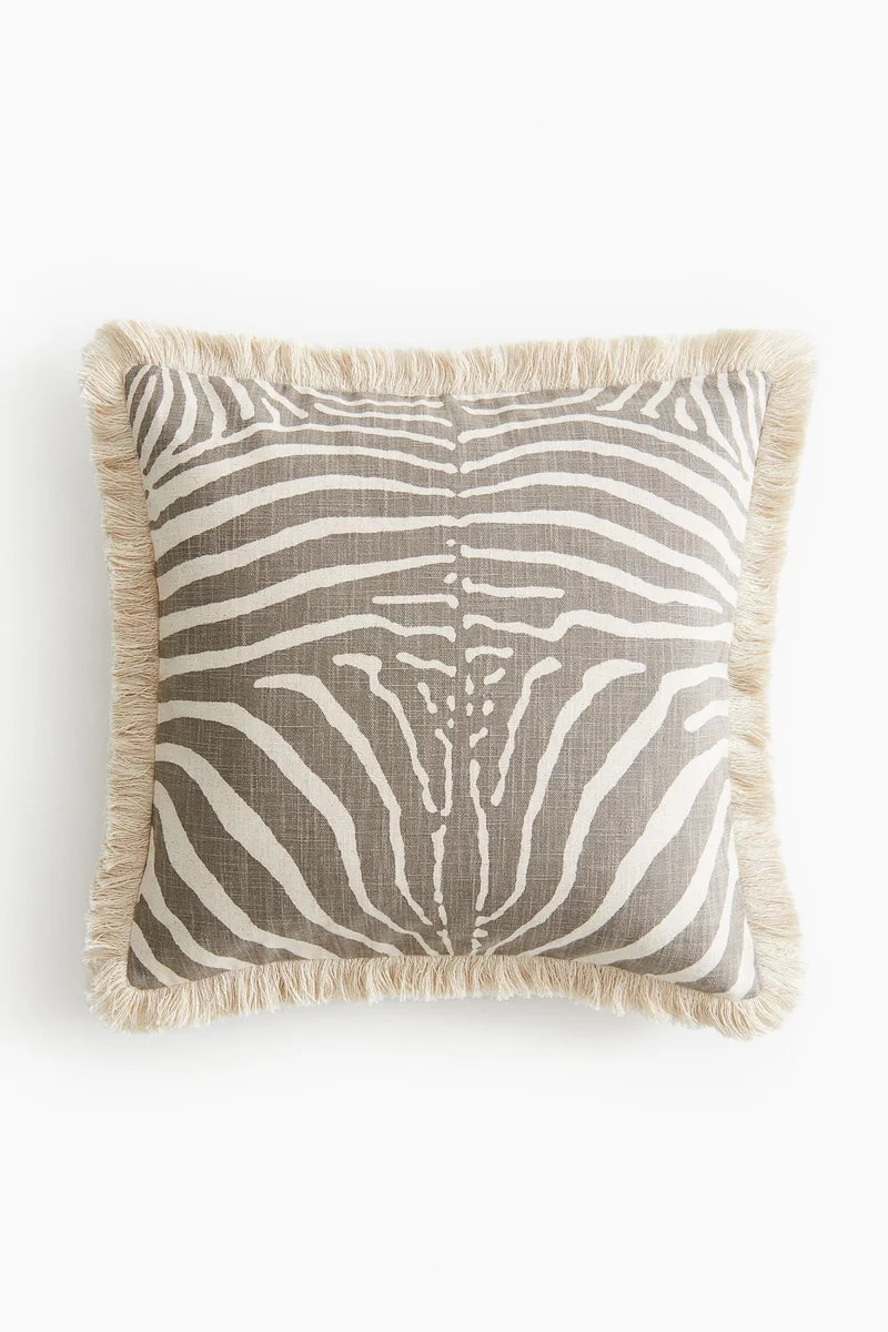 H&M Fringed Cotton Cushion Cover