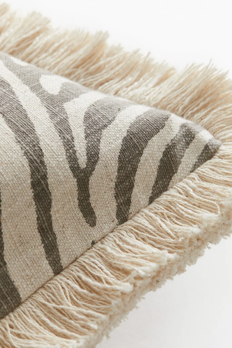 H&M Fringed Cotton Cushion Cover