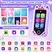 Yosfeng Kids Smart Phone for Girls Gifts Toddler Christmas Birthday Gift for Age 3 4 5 6 Year Old Kids Cell Phone Toy with Touchscreen Dual Cameras Learning Kid Mp3 Player Games with 32 GB Card - Image 4
