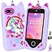 Yosfeng Kids Smart Phone for Girls Gifts Toddler Christmas Birthday Gift for Age 3 4 5 6 Year Old Kids Cell Phone Toy with Touchscreen Dual Cameras Learning Kid Mp3 Player Games with 32 GB Card - Image 2
