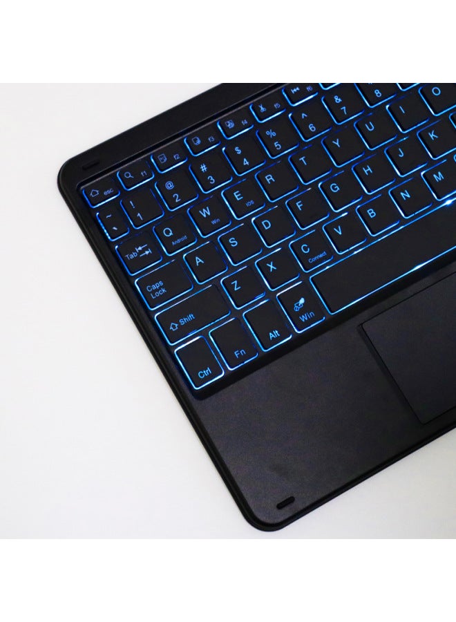 Miao Control Bluetooth Keyboard For Ipad Tablet Notebook Luminous RGB Keyboard Wireless Portable With Touchpad-Color:10 Inch White 【luminous】】-Product Type:Touch Square Keyboard - Image 4