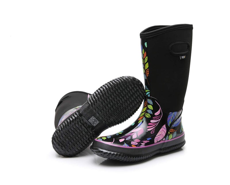 WTW Mid Calf Rain Boots for Women - Waterproof Insulated Neoprene Mud Boots Outdoor Hunting Garden Boots - Image 2