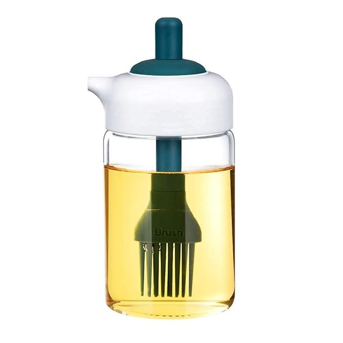 Simxen 250 Ml Oil Dispenser With Brush, Oil Containers For Kitchen, Oil Bottle For Kitchen, Oil Bottle With Brush, Oil Can For Cooking, Baking, Bbq, Marinating (Pack Of 1) - Image 1