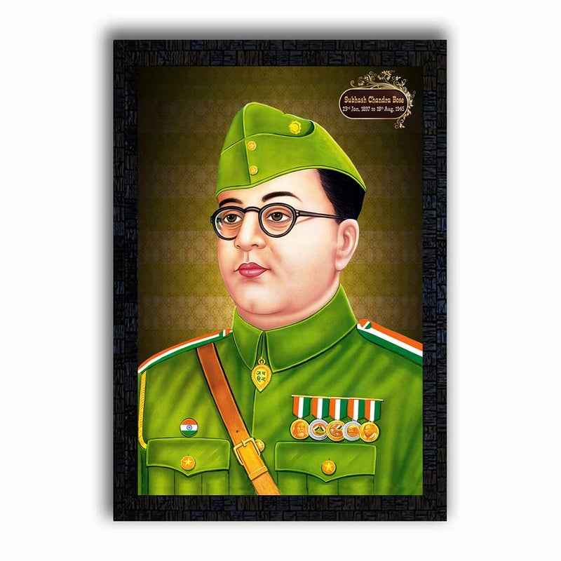 pnf UV Textured Framed Poster of of Subhash Chandra Bose-19837(13.5x19inch,Framed Print,Multicolour) - Image 5
