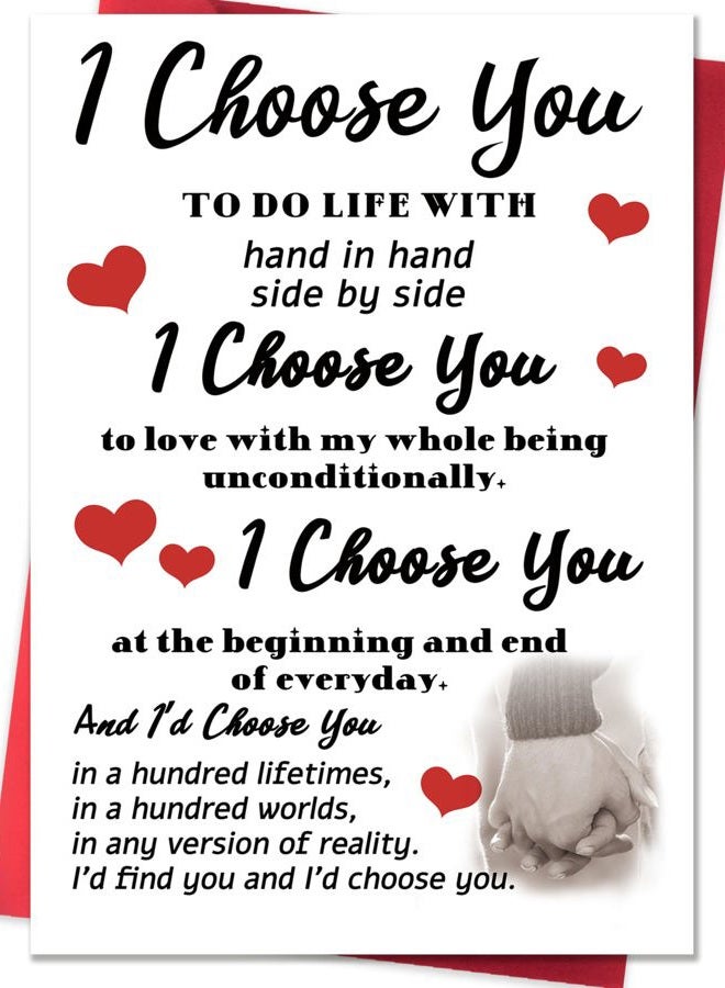 Smithtuy Valentines Day Cards Gifts for Him Her,Valentines Day Card for Husband Wife Boyfriend Girlfriend Men,Romantic Valentine's Day Card with Meaningful Love Message - Image 1