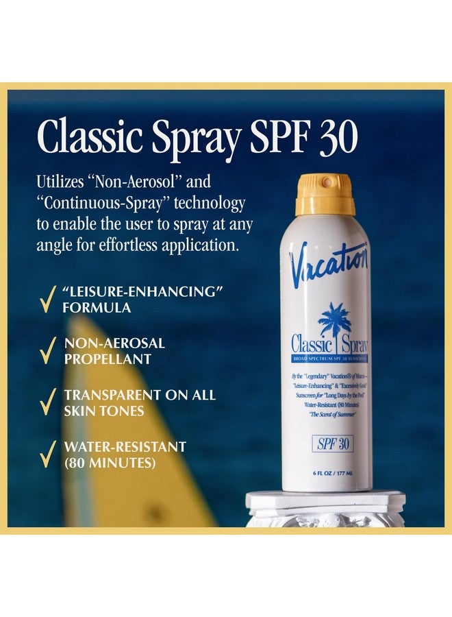 Classic Spray Sunscreen Spf 30 + Air Freshener Bundle Broad Spectrum Sunscreen Spray Vegan Sunblock Spray Body Spray With Spf Spray Sunscreen Spf 30 6 Fl. Oz.