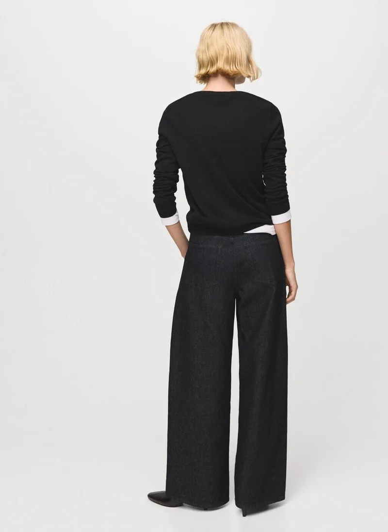 MANGO Fine-knit crew-neck sweater