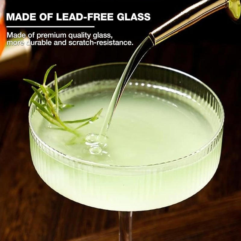 PrimeWorld Timeless European Hurricane Glasses Set of 4 Pcs Cocktail Glasse 200 ml, Ideal for Wine,Juice, Smoothies, Cocktail,Mocktail,Suitable for Home, Restaurants Unique Modern Design - Image 3