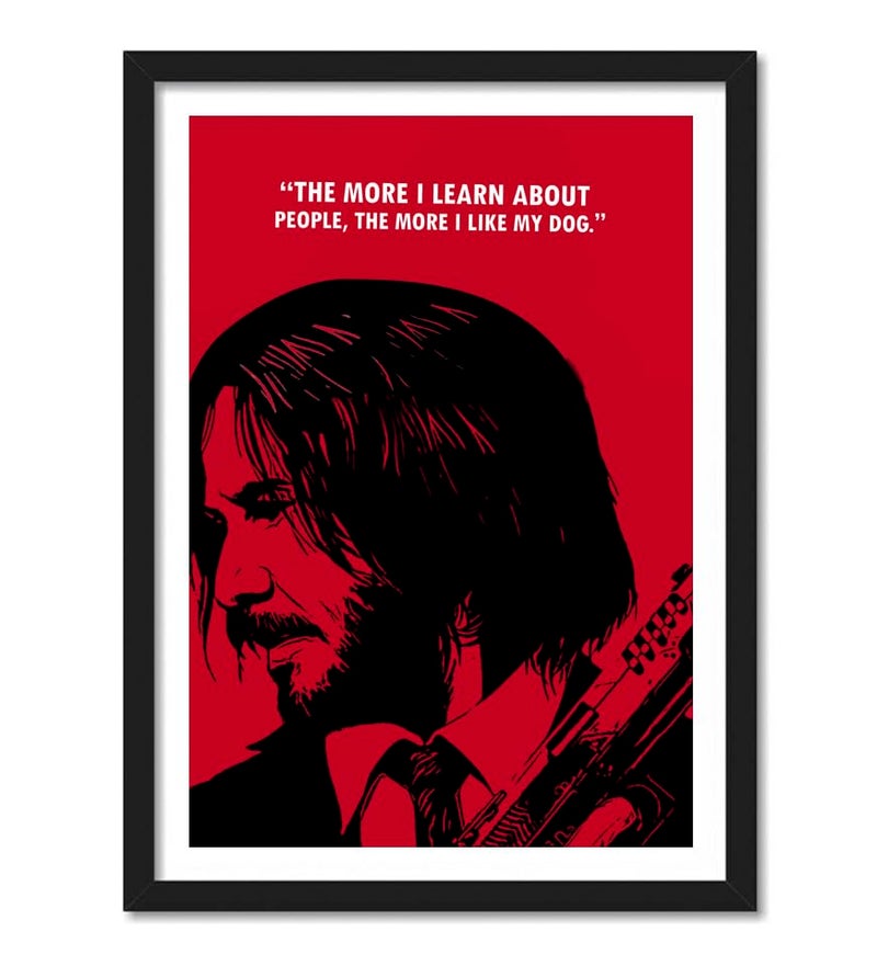GRAY WALL Good Hope - John Wick Movie Quote Framed Poster For Room Office Hostel Hotel Restaurant (13 Inch X 19 Inch, Framed) Multicolor - Image 1