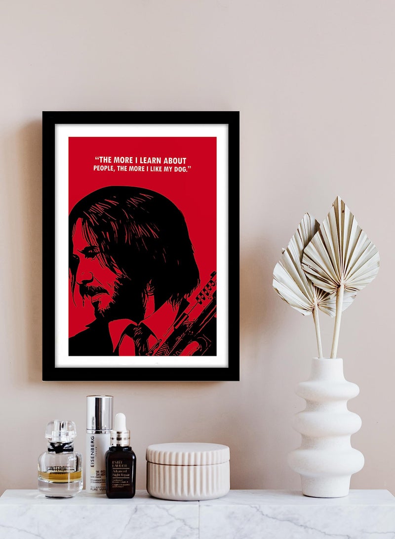 GRAY WALL Good Hope - John Wick Movie Quote Framed Poster For Room Office Hostel Hotel Restaurant (13 Inch X 19 Inch, Framed) Multicolor - Image 2