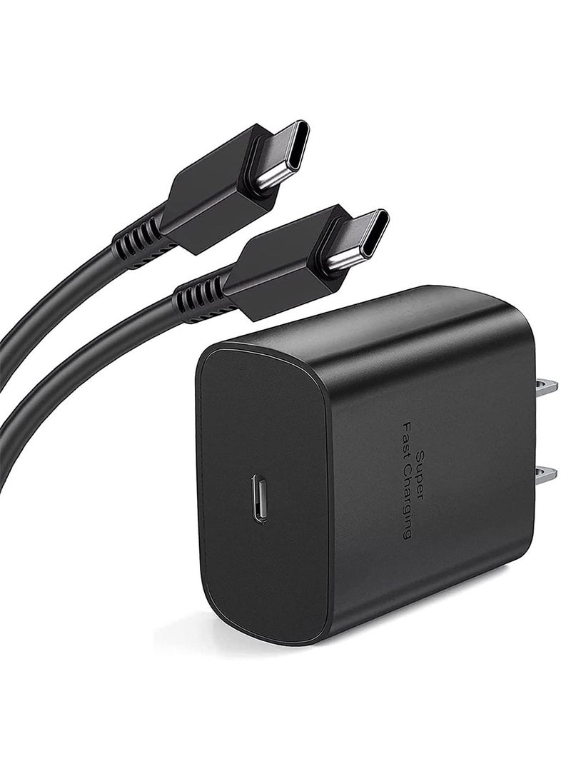( Adapte for Samsung 45W Super Fast ) Charger Type C for S24 Ultra, S23 Ultra, S22 Ultra, S25 Ultra, A55, A54, Z Flip5, Z Flip4, Z Fold5, Z Fold4, Tab S9 Ultra, S9, S8, S7, S6, A9, 5A Cable, Super PD 3.0 Charge / 1m Cable Black color - Image 4