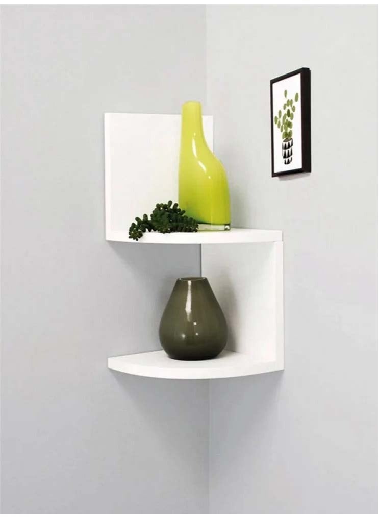 co arma Wooden corner shelves, white color - Image 1